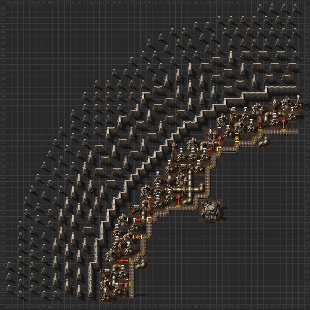 Final tier wall corner Late game defense system with dragon teeth